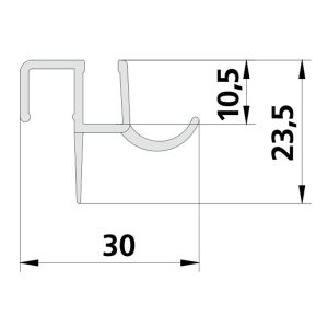 Kermi 2535895 spatwaterdichting 1 x 98,5cm