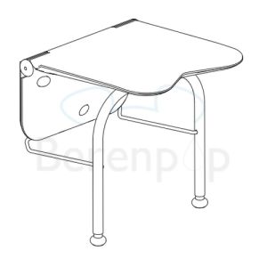 Etac Relax 81708020 douchezitting met steunpoten Volcano grijs