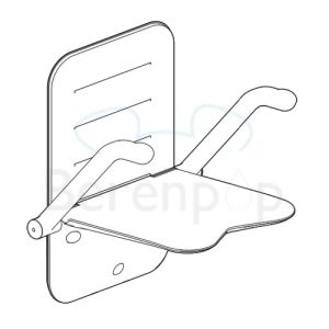 Etac Relax 81708050 douchezitting met armsteunen en rugleuning Volcano grijs