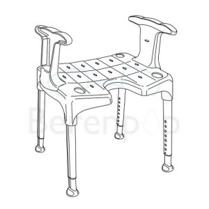 Etac Swift 81701420 douchekruk met armsteunen grijs