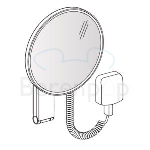 Keuco iLook_move 17612019001 cosmeticaspiegel 5x met verlichting (met stekker) chroom