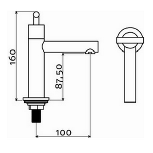 Clou Freddo 4 CL060301229 fonteinkraan staand chroom
