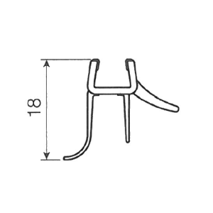 Artweger Cityline Top badwand TZ411 set afdichtingsstrippen (2) horizontaal
