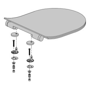 Clou Hammock CL040606020 dunne toiletzitting met deksel mat wit