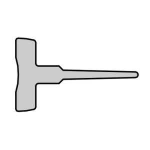 HSK E100067-105-15 inschuifrubber voor doucheprofiel 150cm lengte - 10,5mm hoog