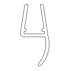 HSK E100072-8-2 verticaal afdichtingsprofiel 200cm, 8mm