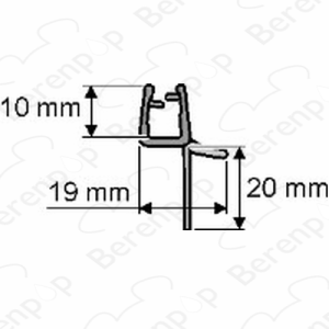 Huppe universeel 070002 afvoerprofiel 200cm / 6mm (nu alleen nog leverbaar als 2 x 100cm)