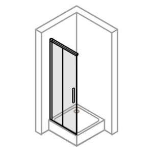 Huppe Design elegance - Aura elegance - Vista pure, 024308 verticale afdichtingsstrip