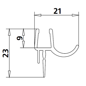 Kermi 2534055 set spatwaterdichtingen 2 x 55cm - 6mm