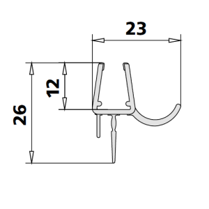 Kermi 2534115 set spatwaterdichtingen 2 x 55cm - 6mm
