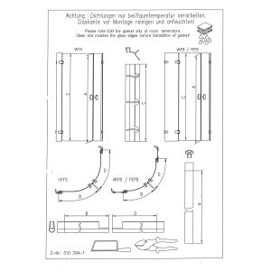 Sphinx Facette S8L41865 ( 2537263 ) compleet strippenset voor kwartronde douche