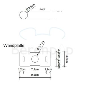 Decor Walther 0317520 DIM 20 wandlamp 20cm goud