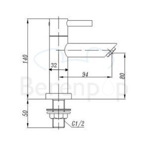 San4U 2516035 One Pack Step (links) fonteinset wit keramiek/ chroom