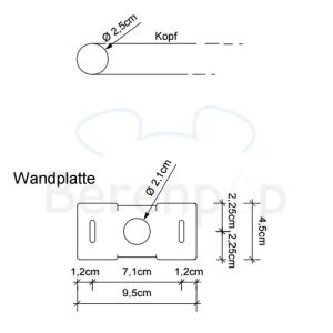 Decor Walther 0317700 DIM 60 wandlamp 60cm chroom