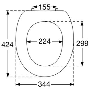 Villeroy en Boch Amadea 88100161 set vaste scharnieren chroom