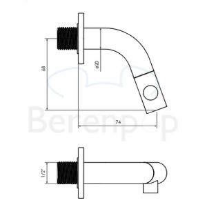 Clou Kaldur CL060500129 fonteinkraan 1/2
