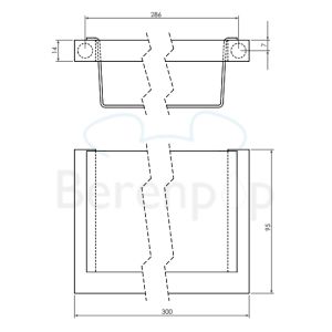 Clou Quadria CL090112729 douchekorf 300mm chroom