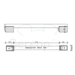 Decor Walther 0302400 OMEGA 20 wandlamp 30,5/50,5/100,5x4,5cm chroom