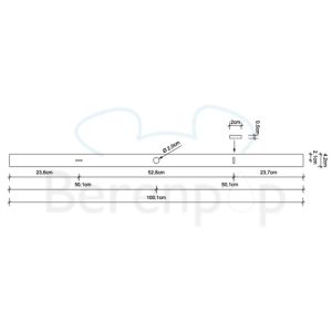 Decor Walther 0306803 OMEGA 200 wandlamp 100,5x8,5cm geborsteld nikkel