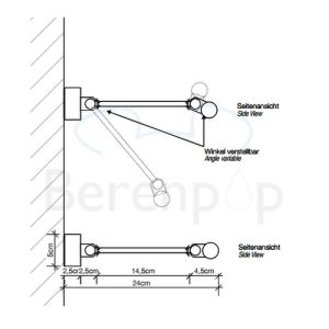 Decor Walther 0317520 DIM 20 wandlamp 20cm goud