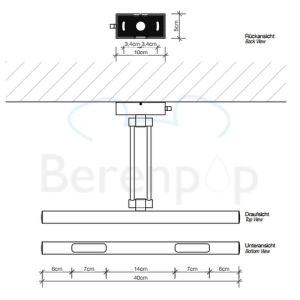 Decor Walther 0317600 DIM 40 wandlamp 40cm chroom