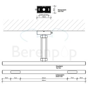Decor Walther 0317700 DIM 60 wandlamp 60cm chroom