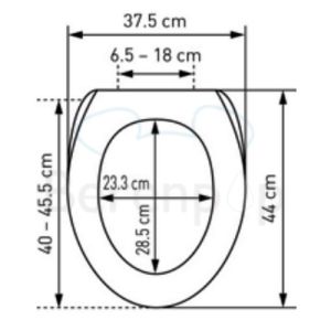 Diaqua Barbana 31166611 toiletzitting met deksel oranje