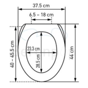 Diaqua Barbana 31166680 toiletzitting met deksel zwart