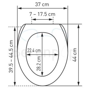 Diaqua Brest 31163641 toiletzitting met deksel wit