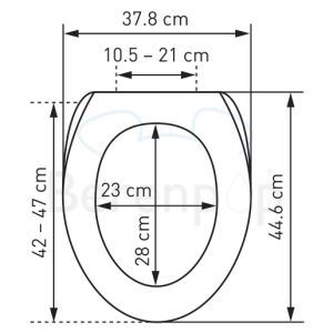 Diaqua Lyon 31171505 toiletzitting met deksel motief Rattan