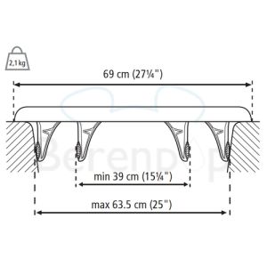 Etac Fresh 81600014 badplank 69cm met handgreep wit