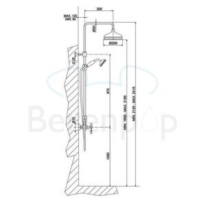 Fima Carlo Frattini Epoque F50552OR opbouw douchekraan 2-greeps met doucheset goud