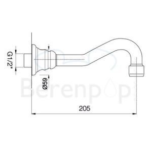 Fima Carlo Frattini F2157OR wanduitloop 1/2