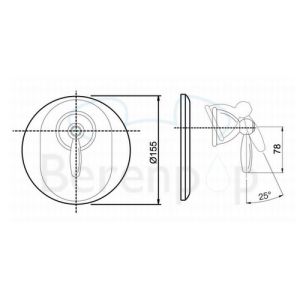 Fima Carlo Frattini Olivia F5009X1OR inbouw douchekraan 1-greeps zonder omstelling (1 uitgang) goud