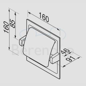 Geesa Hotel 119 toiletrolhouder met deksel inbouw chroom