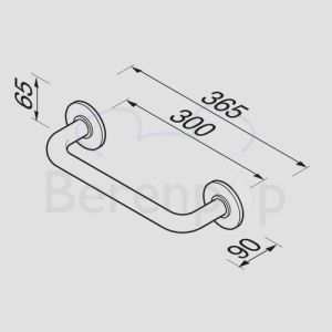 Geesa Hotel 12930 badgreep 30cm chroom