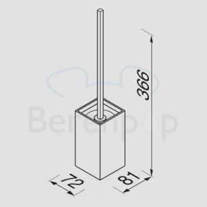 Geesa Hotel 511306 toiletborstelhouder wand (zwarte borstelkop) chroom