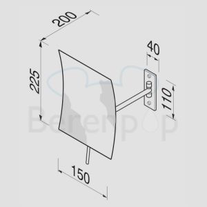 Geesa Mirror Cosmetic 1083 vergrootspiegel 3x chroom