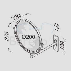 Geesa Mirror Cosmetic 1085 vergrootspiegel 1x en 3x chroom