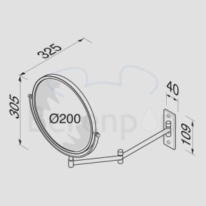 Geesa Mirror Cosmetic 1086 vergrootspiegel 1x en 3x chroom