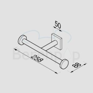 Geesa Nelio 681802 dubbele toiletrolhouder chroom