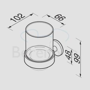 Geesa Nemox 650202 glashouder chroom