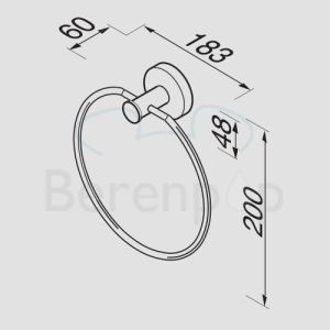 Geesa Nemox 650402 handdoekring chroom