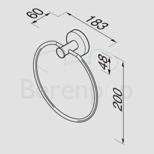 Geesa Nemox Stainless Steel 650405 handdoekring RVS geborsteld