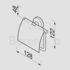 Geesa Nemox 650802 toiletrolhouder met klep chroom