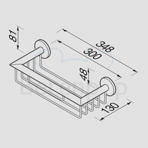 Geesa Nemox 65140230 fles- en sponshouder 300mm chroom