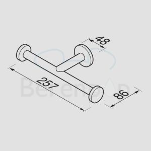 Geesa Nemox 651802 dubbele toiletrolhouder chroom
