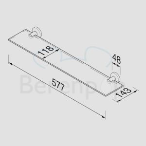 Geesa Nemox 654602 planchet 58cm chroom