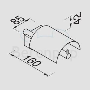Geesa Nexx 750802 toiletrolhouder met klep chroom