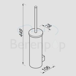 Geesa Nexx 751002 toiletborstelhouder (witte borstelkop) chroom